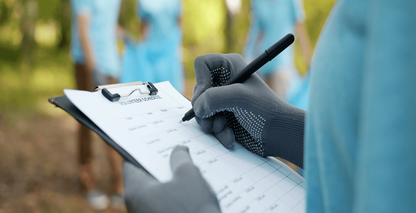 Community volunteers helping